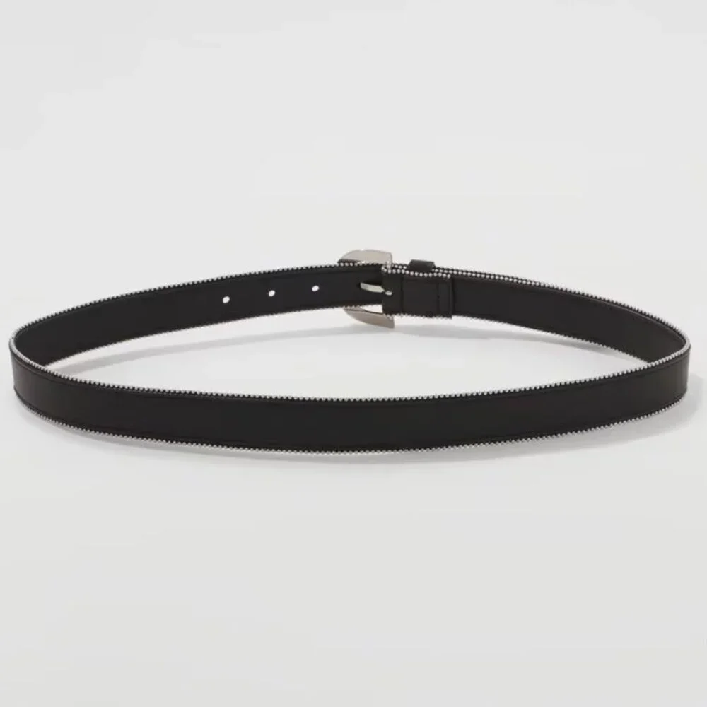 White House Black Market Ball Chain Trimmed Belt S NWT